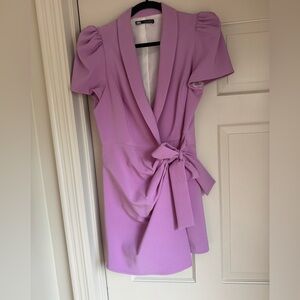 Zara Lilac Mini Wrap Dress